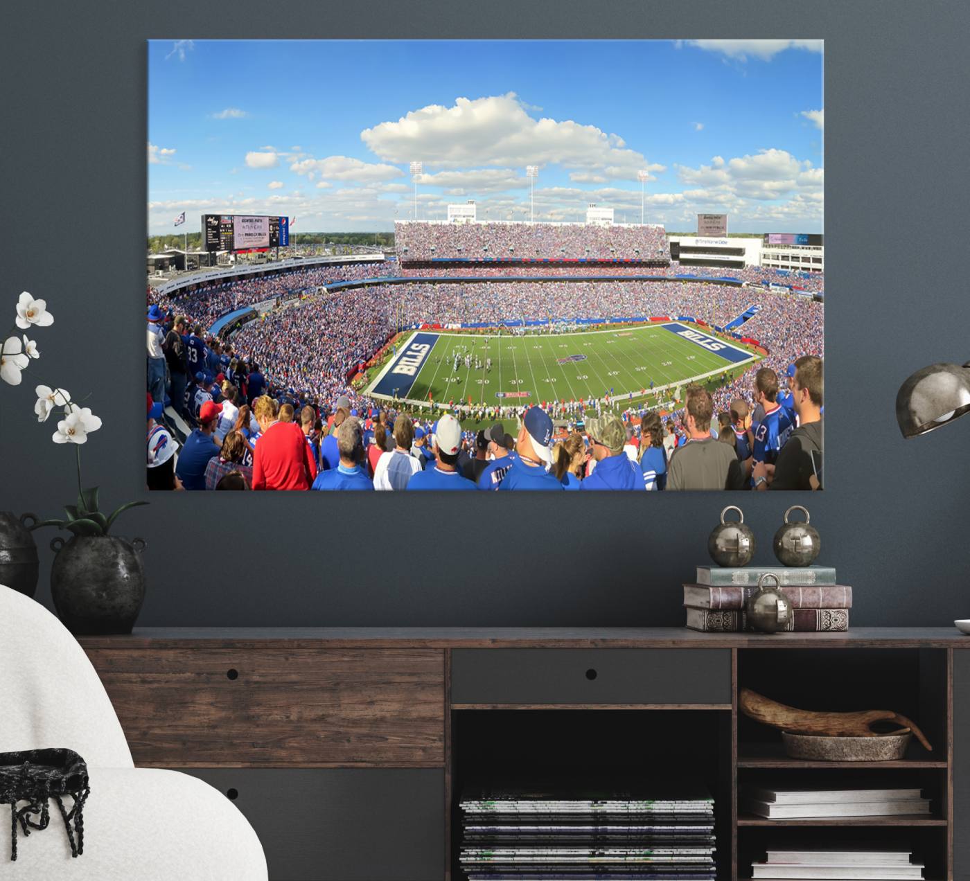Buffalo Bills NFL Football Team Print - Buffalo Highmark Stadium Wall Art Canvas Print