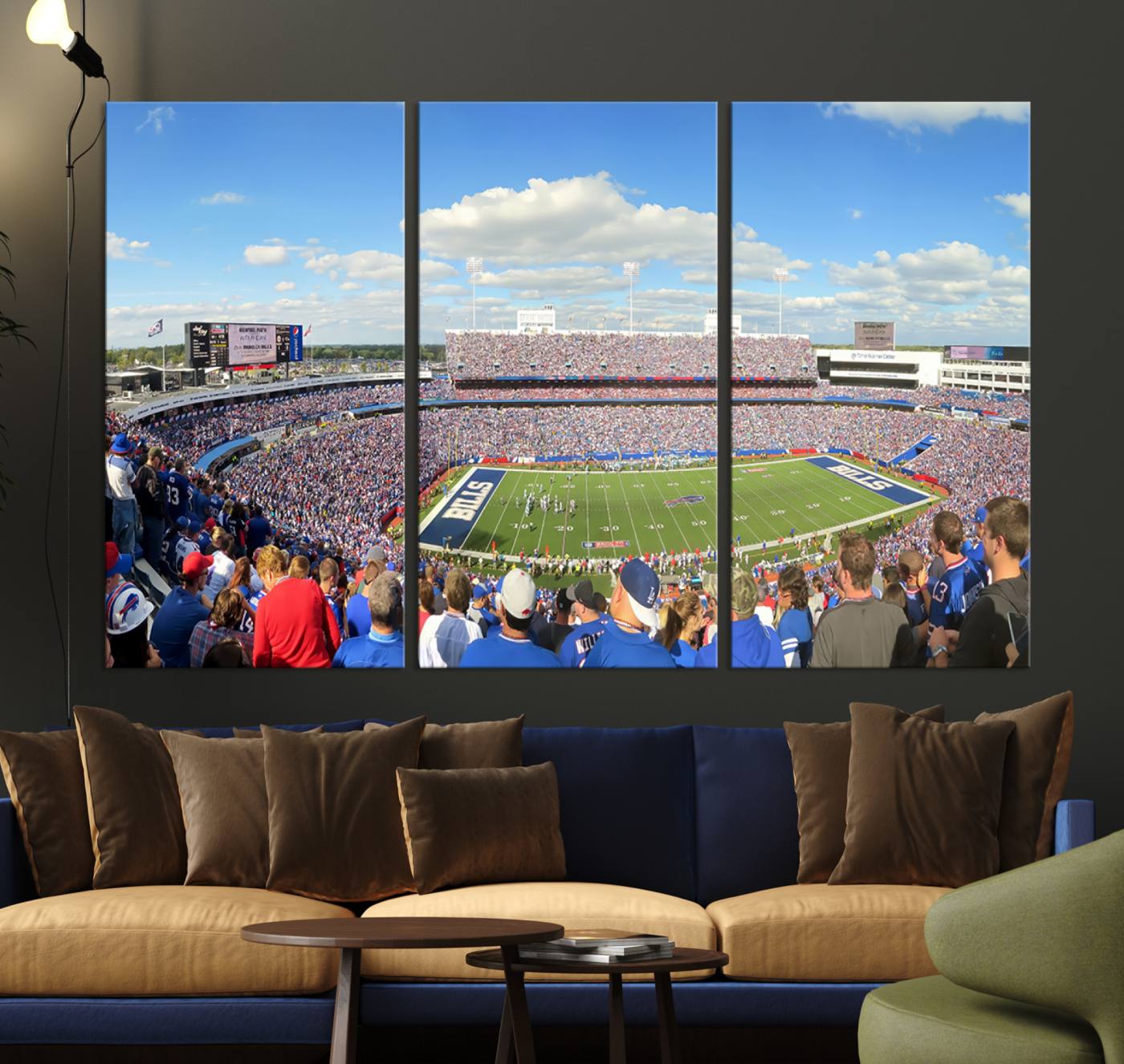 Buffalo Bills NFL Football Team Print - Buffalo Highmark Stadium Wall Art Canvas Print