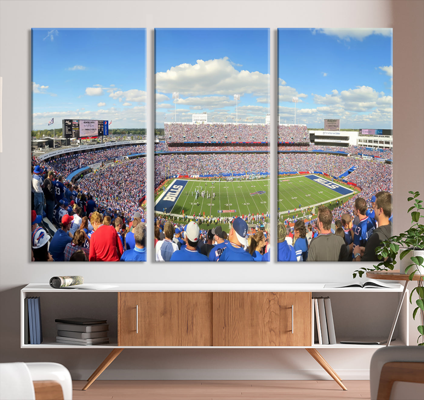 Buffalo Bills NFL Football Team Print - Buffalo Highmark Stadium Wall Art Canvas Print