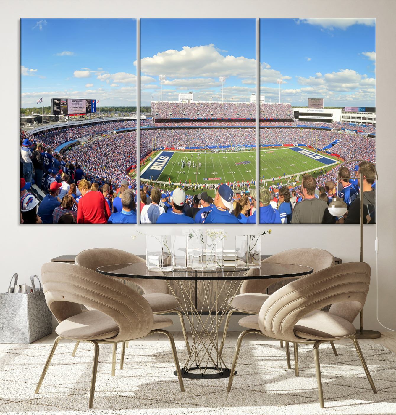 Buffalo Bills NFL Football Team Print - Buffalo Highmark Stadium Wall Art Canvas Print