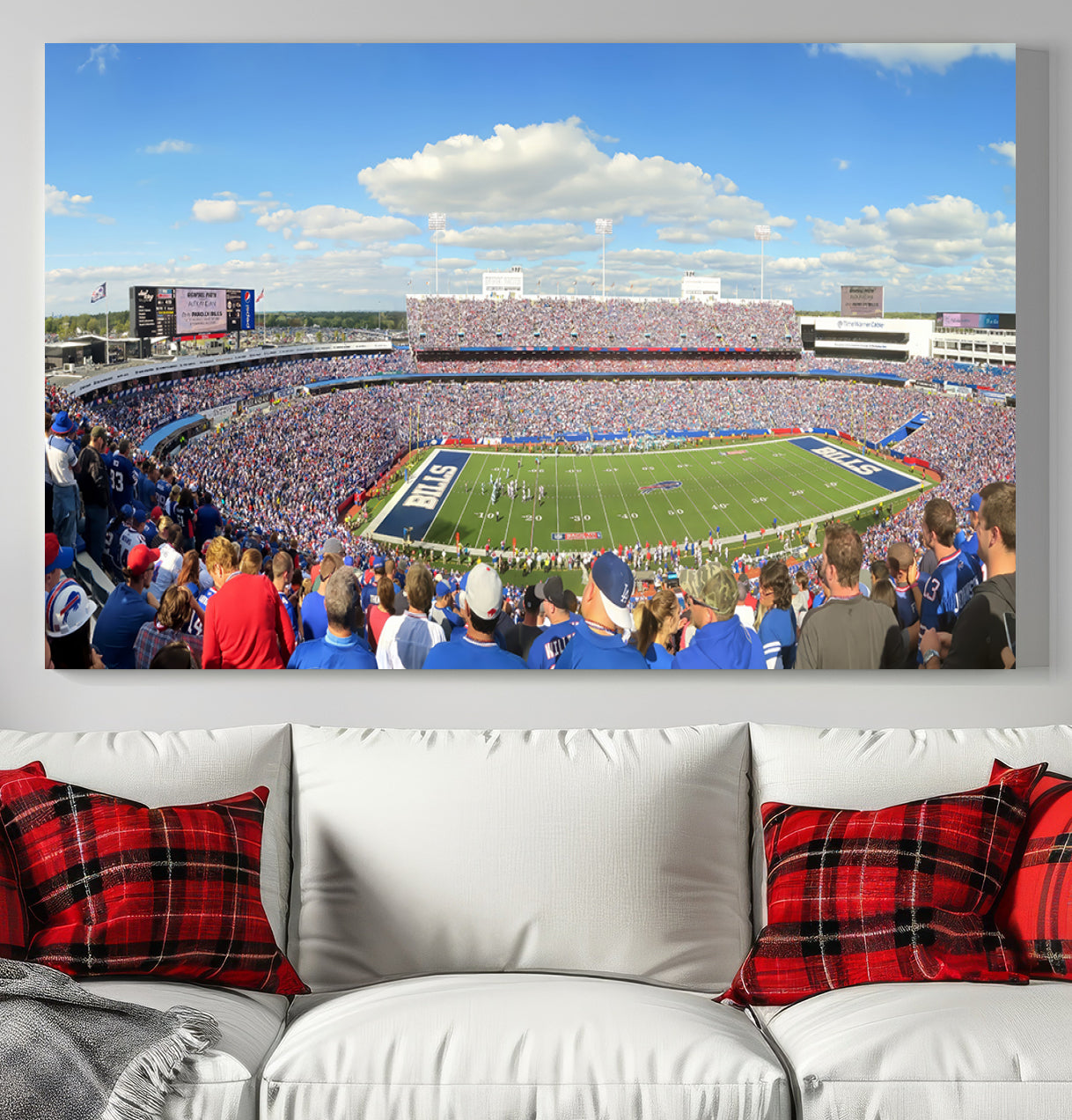 Buffalo Bills NFL Football Team Print - Buffalo Highmark Stadium Wall Art Canvas Print