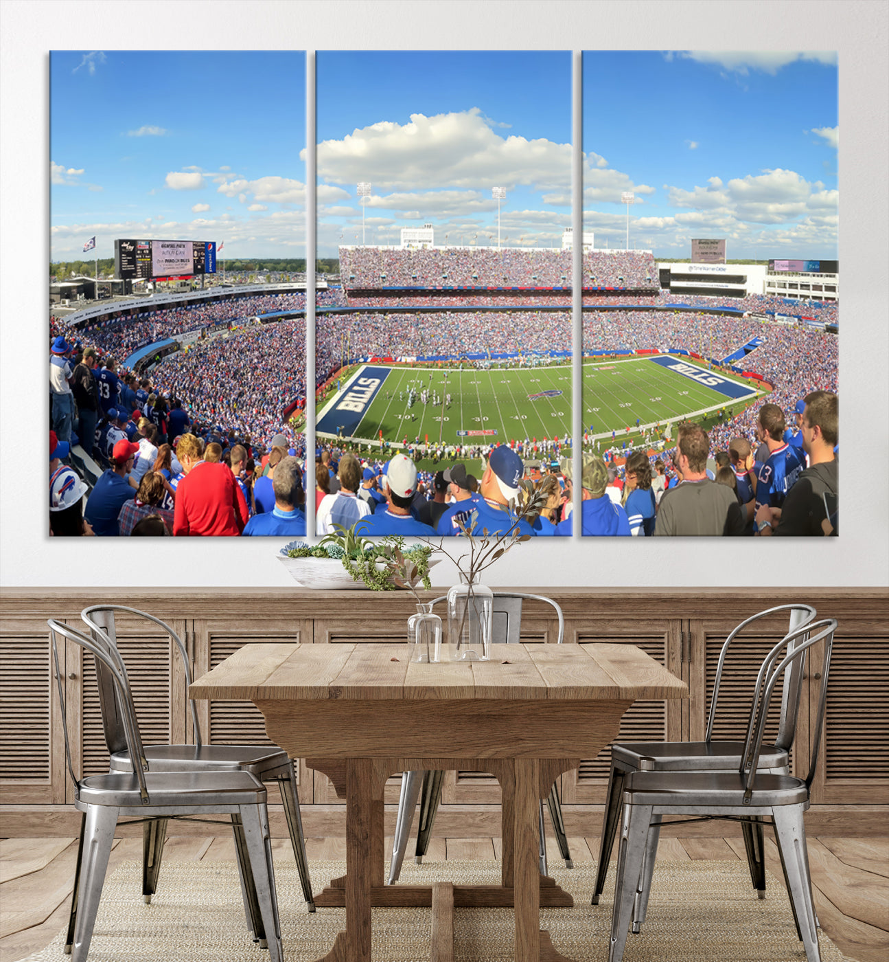 Buffalo Bills NFL Football Team Print - Buffalo Highmark Stadium Wall Art Canvas Print