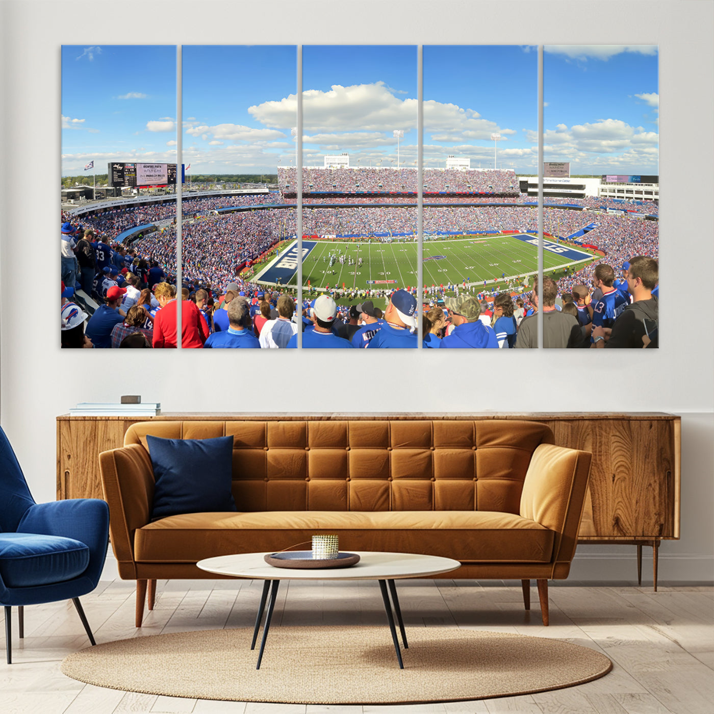 35302-MGV-CV-36X24-Buffalo Bills NFL Football Team Print - Buffalo Highmark Stadium Wall Art Canvas Print