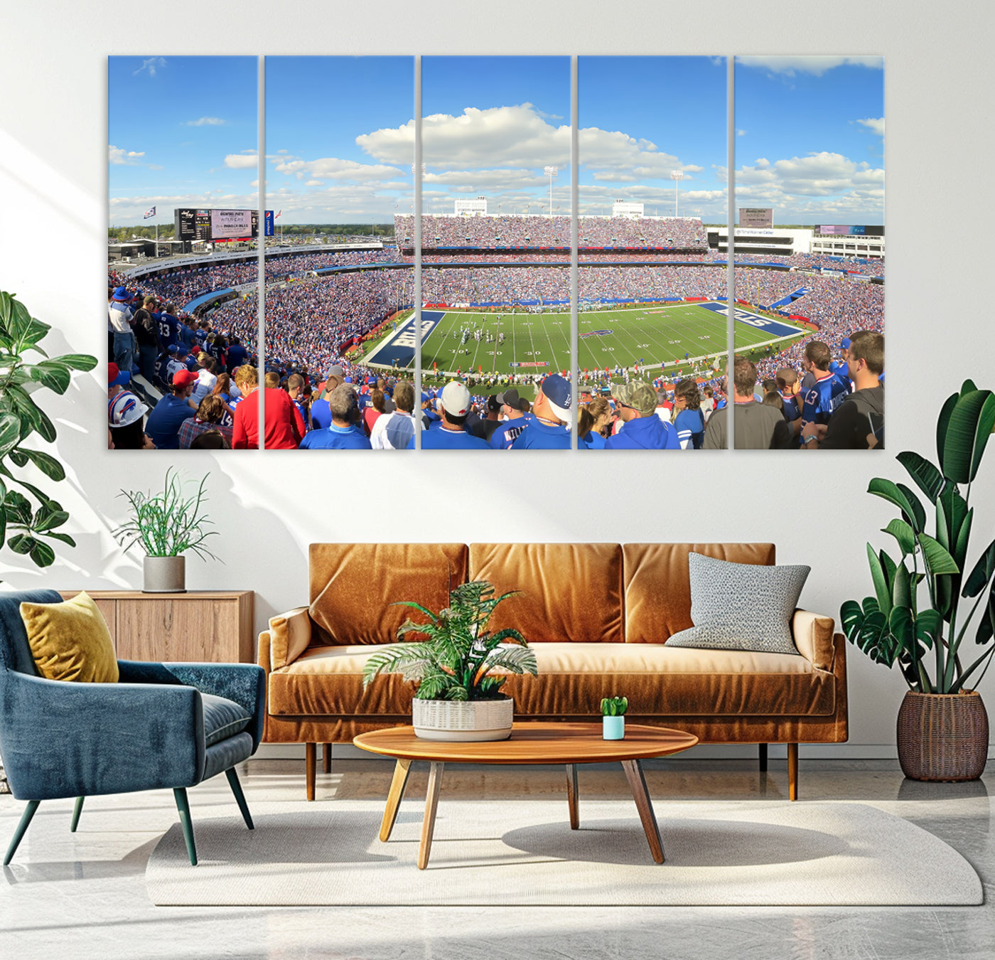 35302-MGV-CV-36X24-Buffalo Bills NFL Football Team Print - Buffalo Highmark Stadium Wall Art Canvas Print