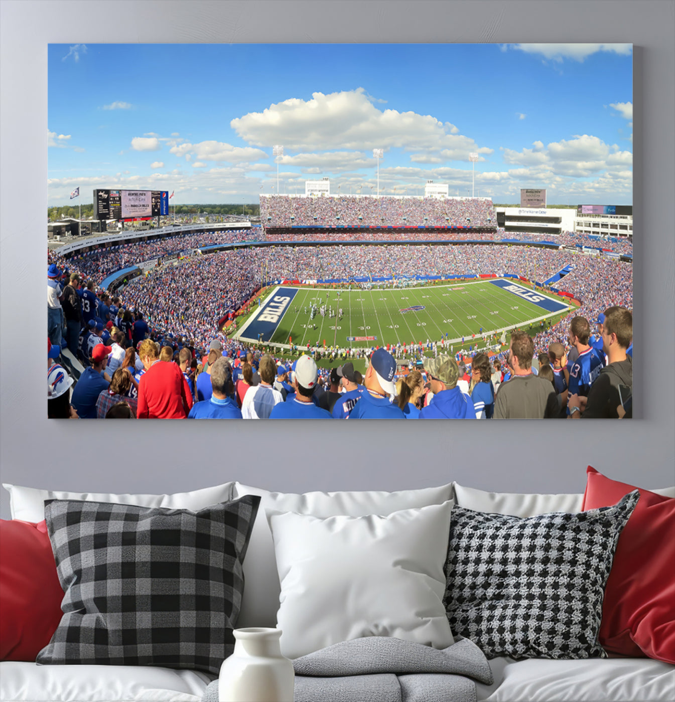 Buffalo Bills NFL Football Team Print - Buffalo Highmark Stadium Wall Art Canvas Print