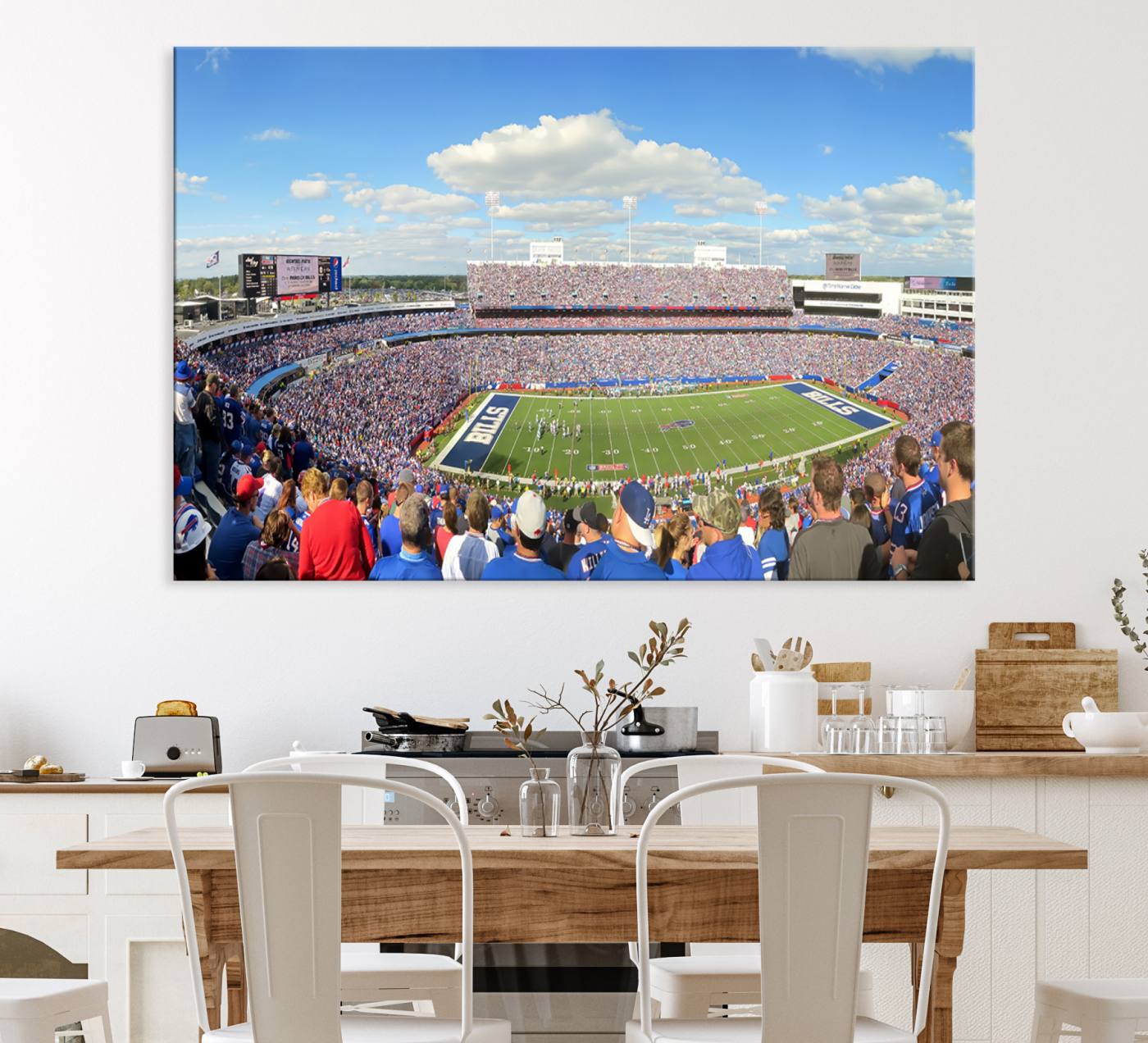 Buffalo Bills NFL Football Team Print - Buffalo Highmark Stadium Wall Art Canvas Print