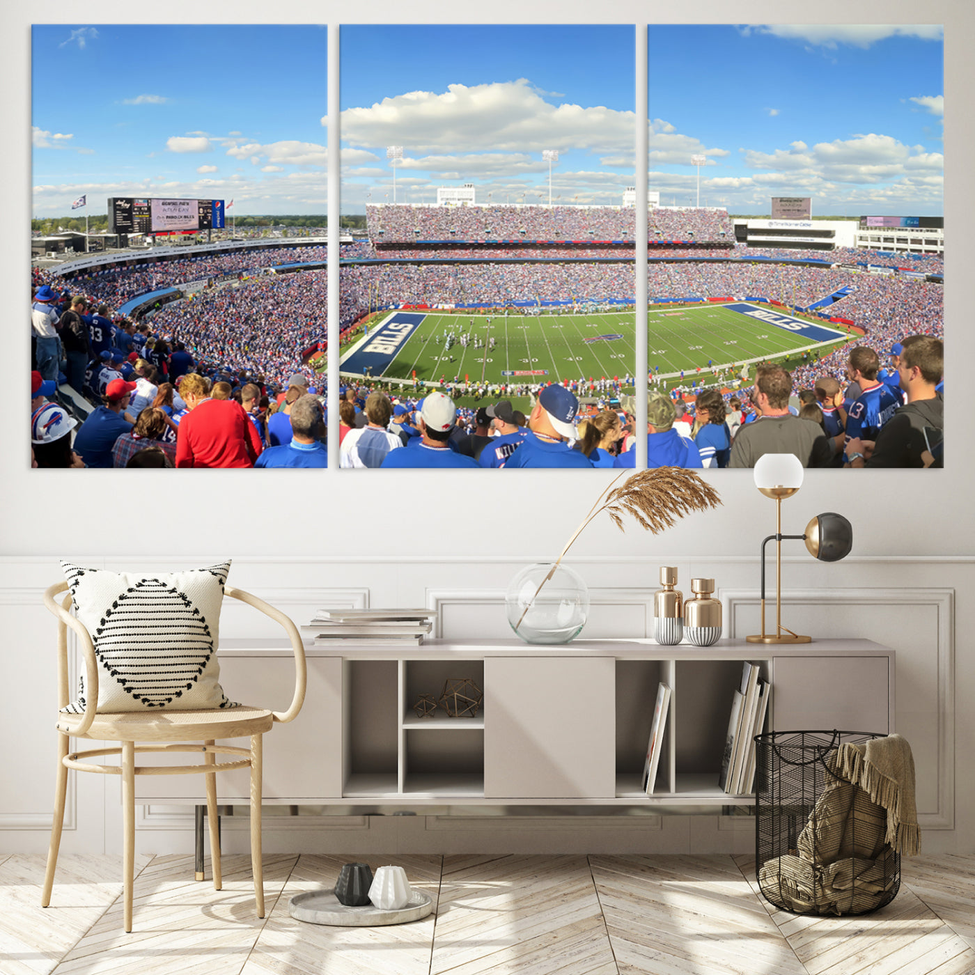 Buffalo Bills NFL Football Team Print - Buffalo Highmark Stadium Wall Art Canvas Print