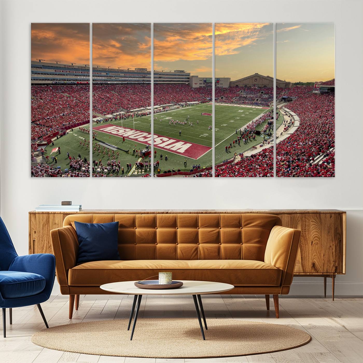 41472-MGV-CV-36X24-Camp Randall Stadium Wisconsin Badgers Large Wall Art Canvas Print | College Football Stadium Wall Decor