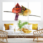 67752-MGV-CV-36X24-Cardinal Bird Canvas Wall Art - Male and Female Cardinal Print - Nature-Inspired Bird Wall Decor for Home - Vibrant Wildlife Art on Canvas