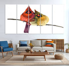 67752-MGV-CV-36X24-Cardinal Bird Canvas Wall Art - Male and Female Cardinal Print - Nature-Inspired Bird Wall Decor for Home - Vibrant Wildlife Art on Canvas
