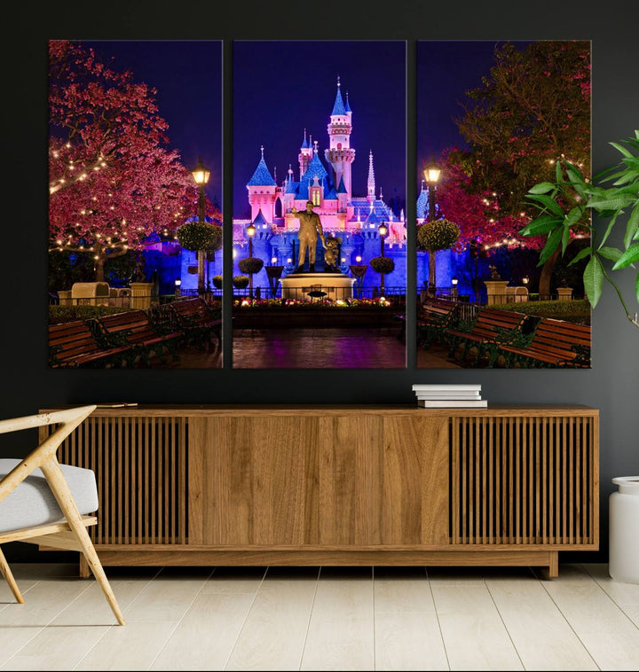 Castle Large Wall Art Disney Magic Kingdom Kids Room Decor - Disney World Christmas Home Decor Child gift