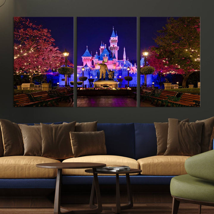 Castle Large Wall Art Disney Magic Kingdom Kids Room Decor - Disney World Christmas Home Decor Child gift