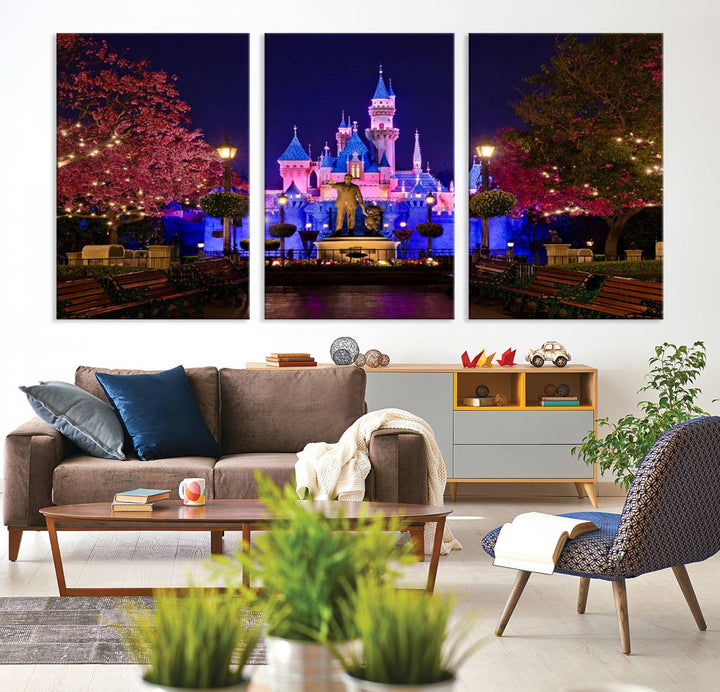 Castle Large Wall Art Disney Magic Kingdom Kids Room Decor - Disney World Christmas Home Decor Child gift