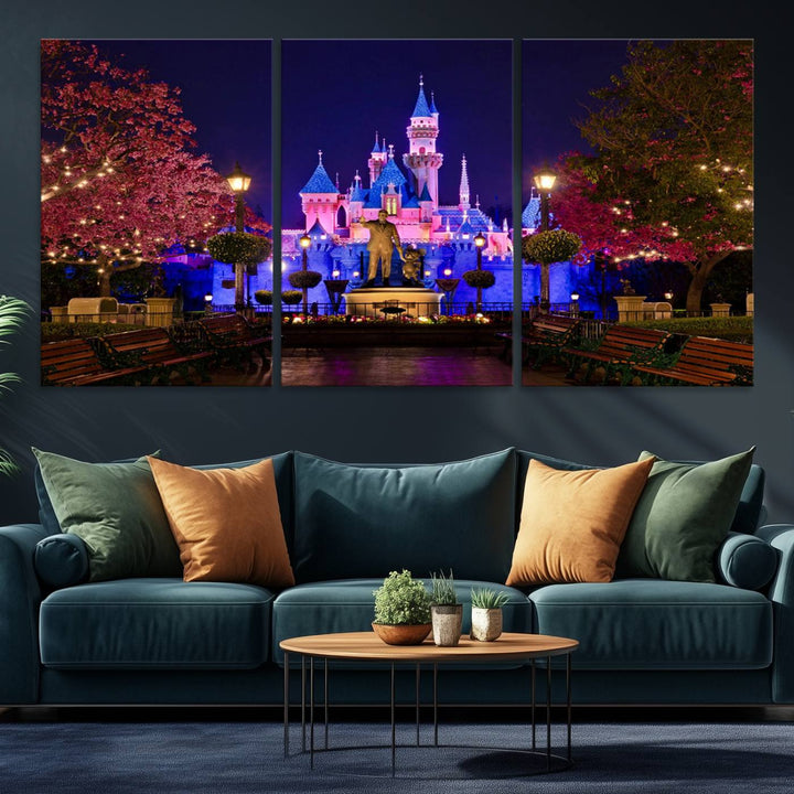 Castle Large Wall Art Disney Magic Kingdom Kids Room Decor - Disney World Christmas Home Decor Child gift
