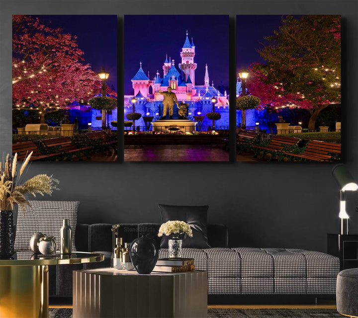 Castle Large Wall Art Disney Magic Kingdom Kids Room Decor - Disney World Christmas Home Decor Child gift