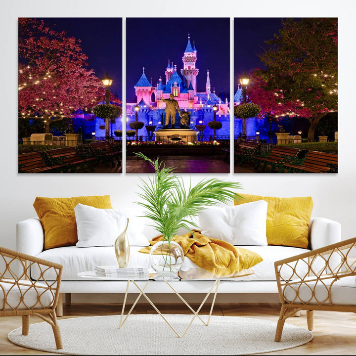 Castle Large Wall Art Disney Magic Kingdom Kids Room Decor - Disney World Christmas Home Decor Child gift
