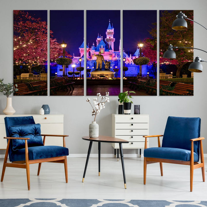 Castle Large Wall Art Disney Magic Kingdom Kids Room Decor - Disney World Christmas Home Decor Child gift