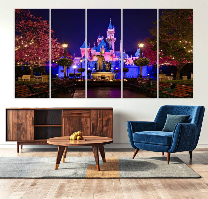 Castle Large Wall Art Disney Magic Kingdom Kids Room Decor - Disney World Christmas Home Decor Child gift