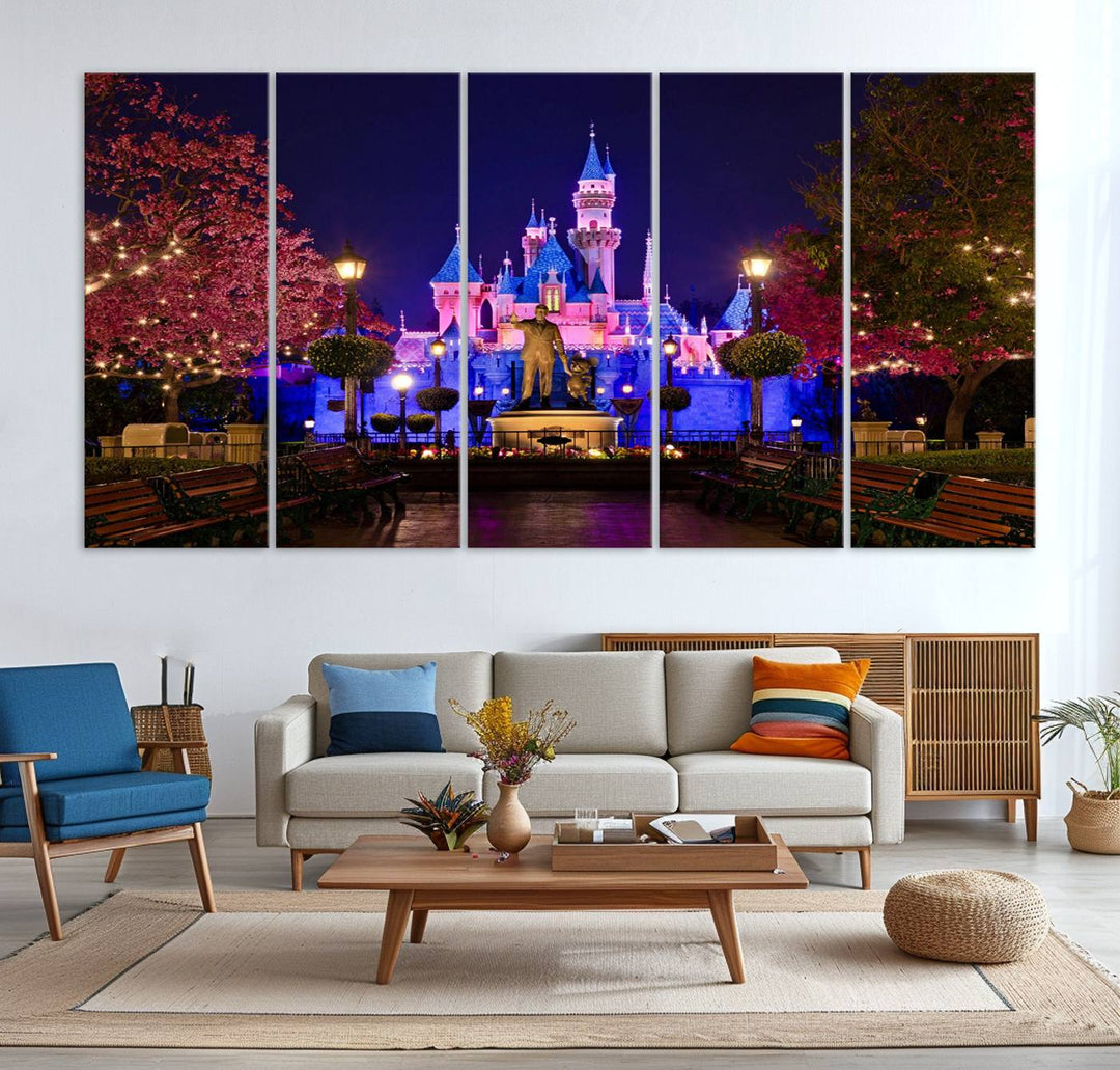Castle Large Wall Art Disney Magic Kingdom Kids Room Decor - Disney World Christmas Home Decor Child gift