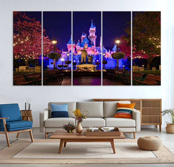 Castle Large Wall Art Disney Magic Kingdom Kids Room Decor - Disney World Christmas Home Decor Child gift