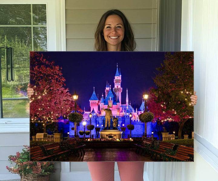 Castle Large Wall Art Disney Magic Kingdom Kids Room Decor - Disney World Christmas Home Decor Child gift