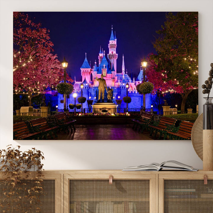 Castle Large Wall Art Disney Magic Kingdom Kids Room Decor - Disney World Christmas Home Decor Child gift