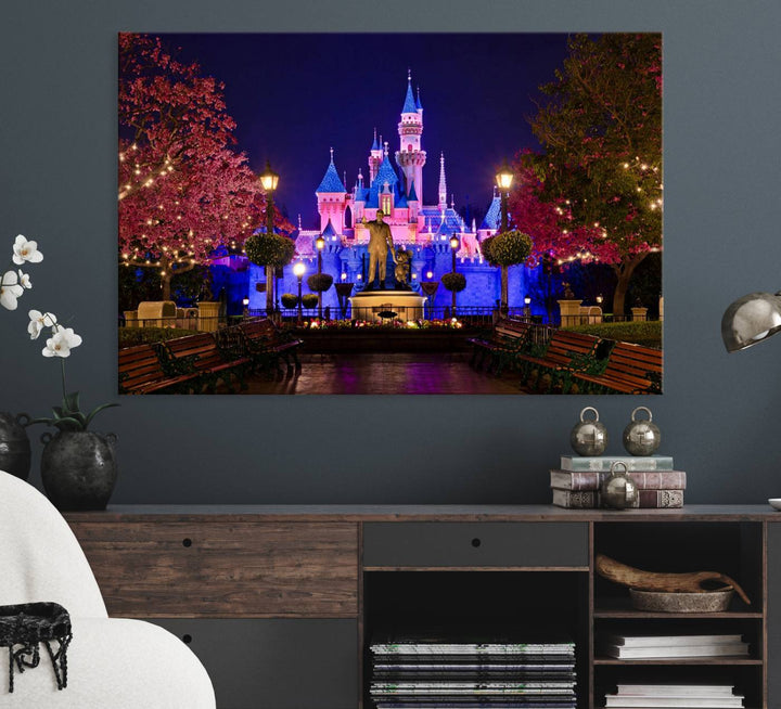 Castle Large Wall Art Disney Magic Kingdom Kids Room Decor - Disney World Christmas Home Decor Child gift
