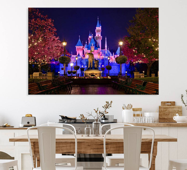 Castle Large Wall Art Disney Magic Kingdom Kids Room Decor - Disney World Christmas Home Decor Child gift