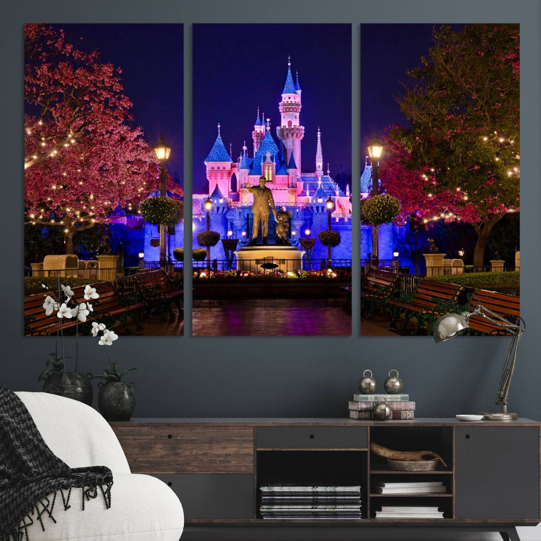 Castle Large Wall Art Disney Magic Kingdom Kids Room Decor - Disney World Christmas Home Decor Child gift