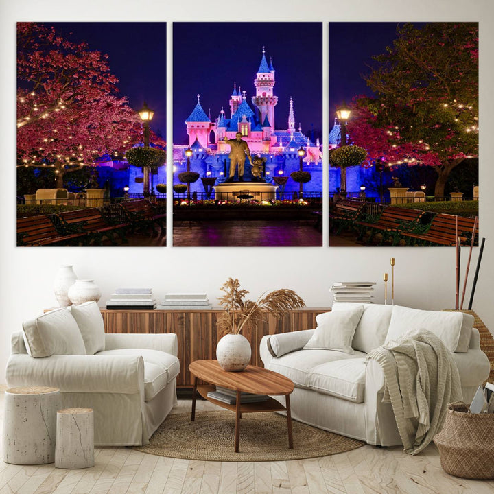 Castle Large Wall Art Disney Magic Kingdom Kids Room Decor - Disney World Christmas Home Decor Child gift