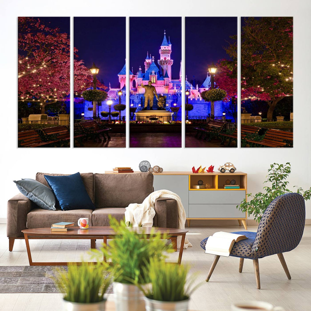 Castle Large Wall Art Disney Magic Kingdom Kids Room Decor - Disney World Christmas Home Decor Child gift