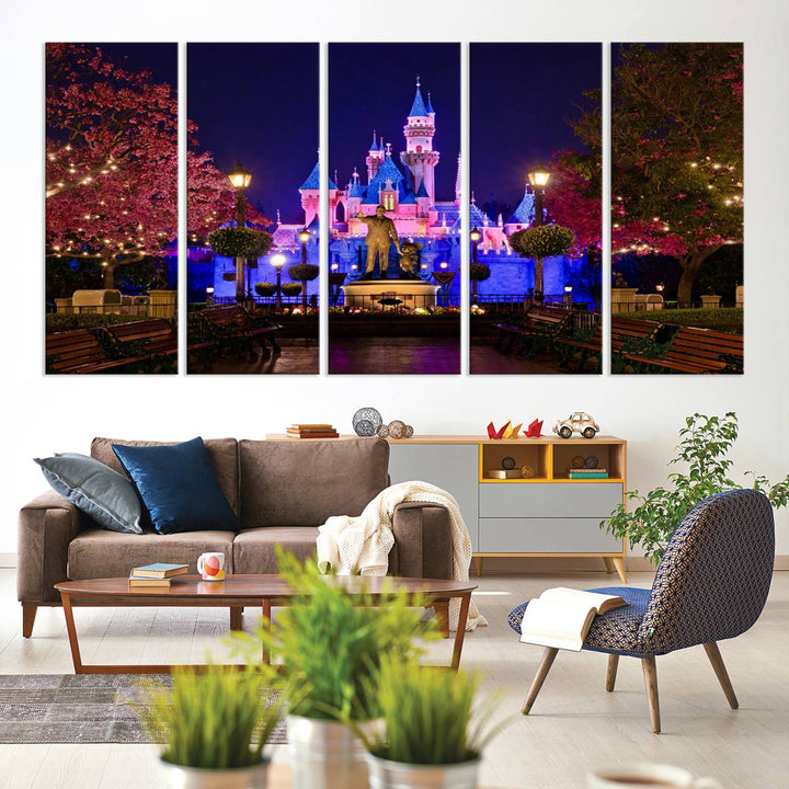 Castle Large Wall Art Disney Magic Kingdom Kids Room Decor - Disney World Christmas Home Decor Child gift
