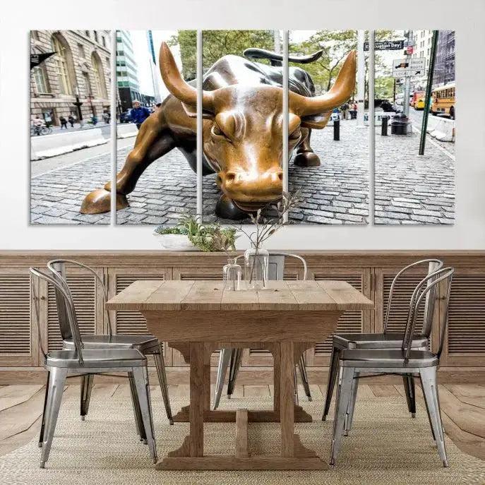 Edit-Images-Charging Bull Wall Art Canvas Print