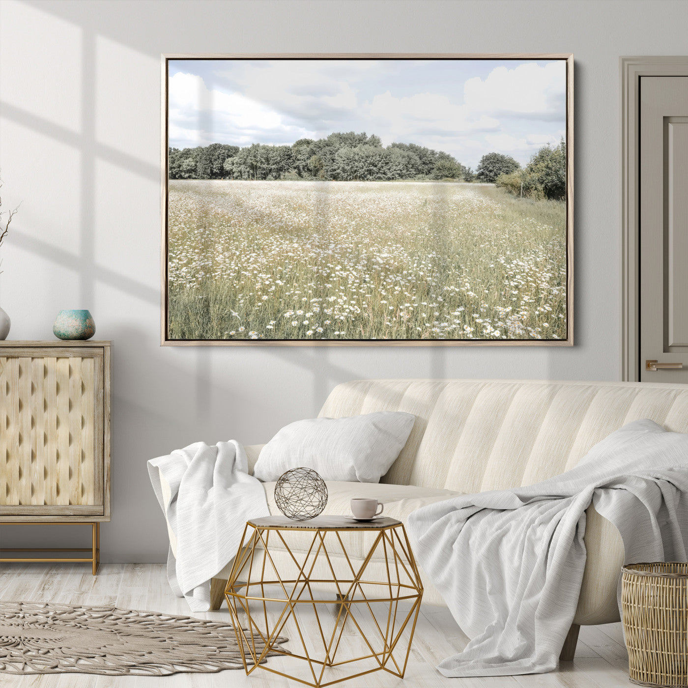 43258946-MGV-CV-36X24-Charming Daisy Field Wall Art Canvas Print