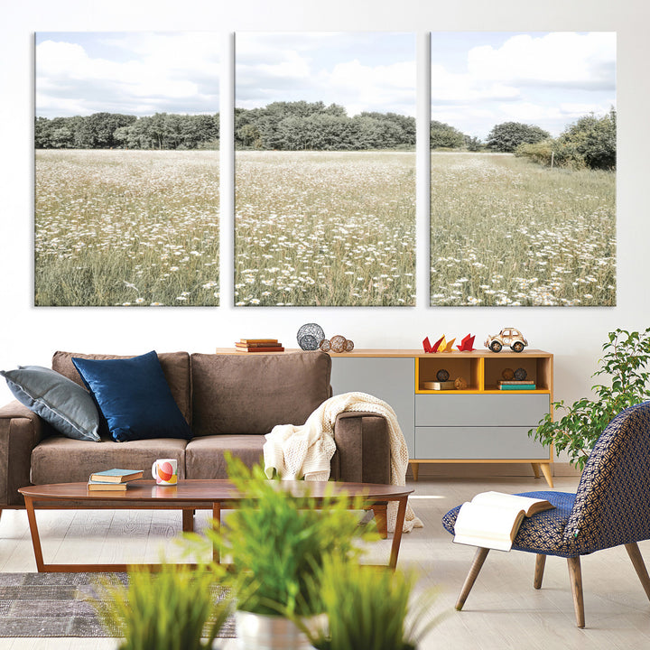 43258946-MGV-CV-36X24-Charming Daisy Field Wall Art Canvas Print