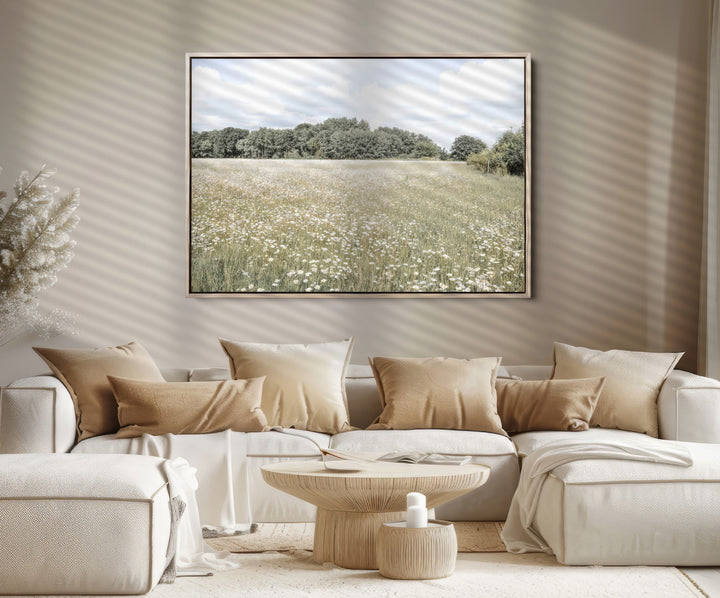 Charming Daisy Field Wall Art Canvas Print