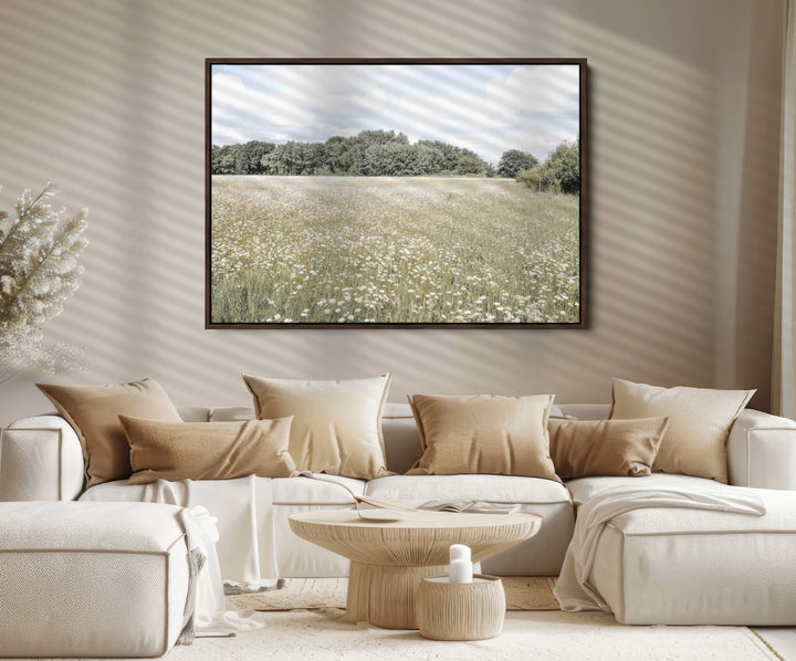Charming Daisy Field Wall Art Canvas Print