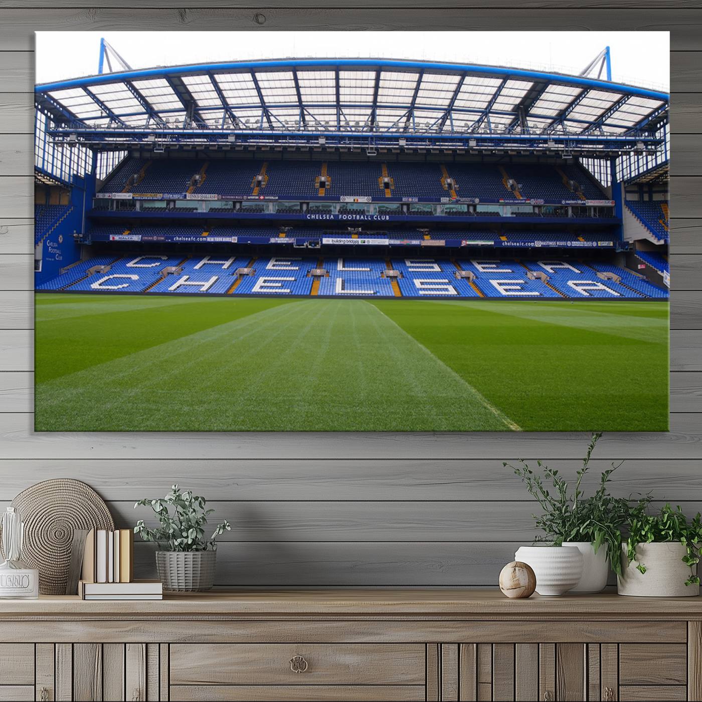 Chelsea FC Soccer Team Print - Stamford Bridge Stadium Wall Art Canvas Print