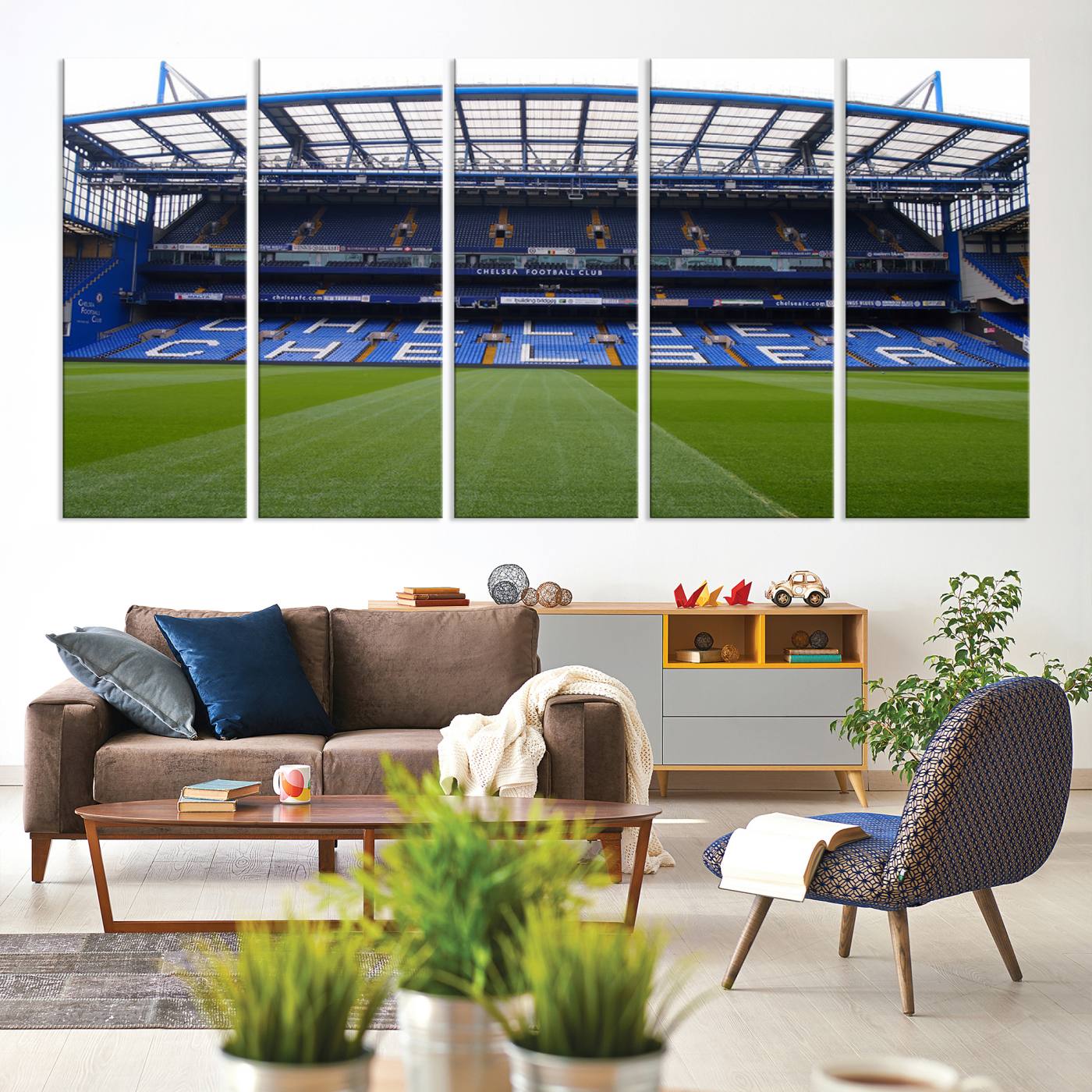 Chelsea FC Soccer Team Print - Stamford Bridge Stadium Wall Art Canvas Print