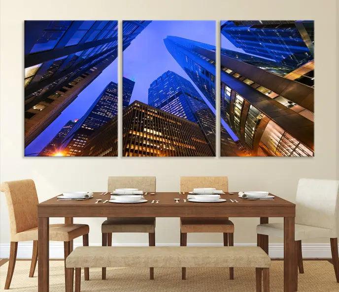 Chicago Wall Art Canvas Print Chicago City Night Canvas Print 