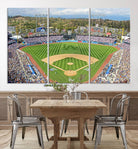 34760-MGV-CV-36X24-Citi Field Wall Art Print | 3-Panel New York Mets Baseball Stadium Canvas Print | Framed Sports Decor for Living Room, Man Cave, or Office