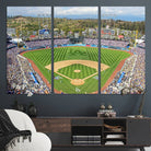 34760-MGV-CV-36X24-Citi Field Wall Art Print | 3-Panel New York Mets Baseball Stadium Canvas Print | Framed Sports Decor for Living Room, Man Cave, or Office