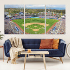 34760-MGV-CV-36X24-Citi Field Wall Art Print | 3-Panel New York Mets Baseball Stadium Canvas Print | Framed Sports Decor for Living Room, Man Cave, or Office
