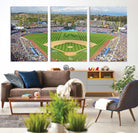 34760-MGV-CV-36X24-Citi Field Wall Art Print | 3-Panel New York Mets Baseball Stadium Canvas Print | Framed Sports Decor for Living Room, Man Cave, or Office