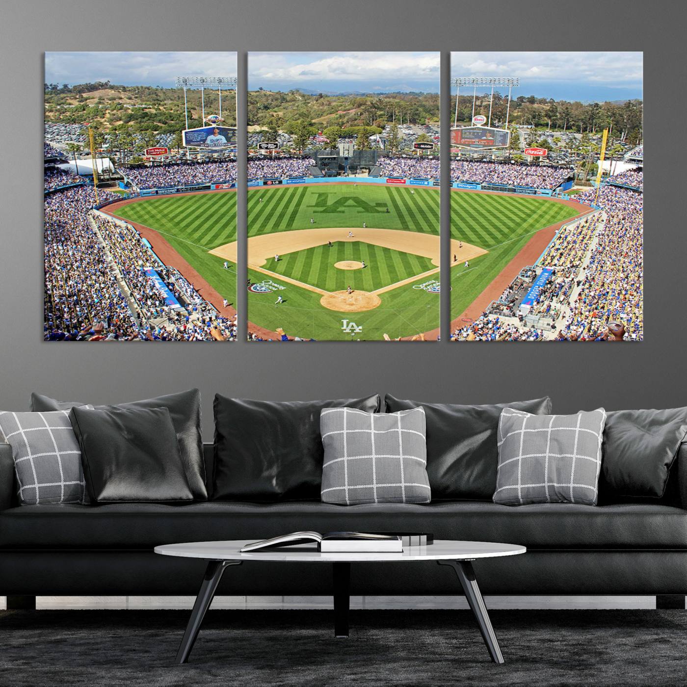 34760-MGV-CV-36X24-Citi Field Wall Art Print | 3-Panel New York Mets Baseball Stadium Canvas Print | Framed Sports Decor for Living Room, Man Cave, or Office