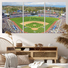 34760-MGV-CV-36X24-Citi Field Wall Art Print | 3-Panel New York Mets Baseball Stadium Canvas Print | Framed Sports Decor for Living Room, Man Cave, or Office