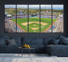 34760-MGV-CV-36X24-Citi Field Wall Art Print | 3-Panel New York Mets Baseball Stadium Canvas Print | Framed Sports Decor for Living Room, Man Cave, or Office