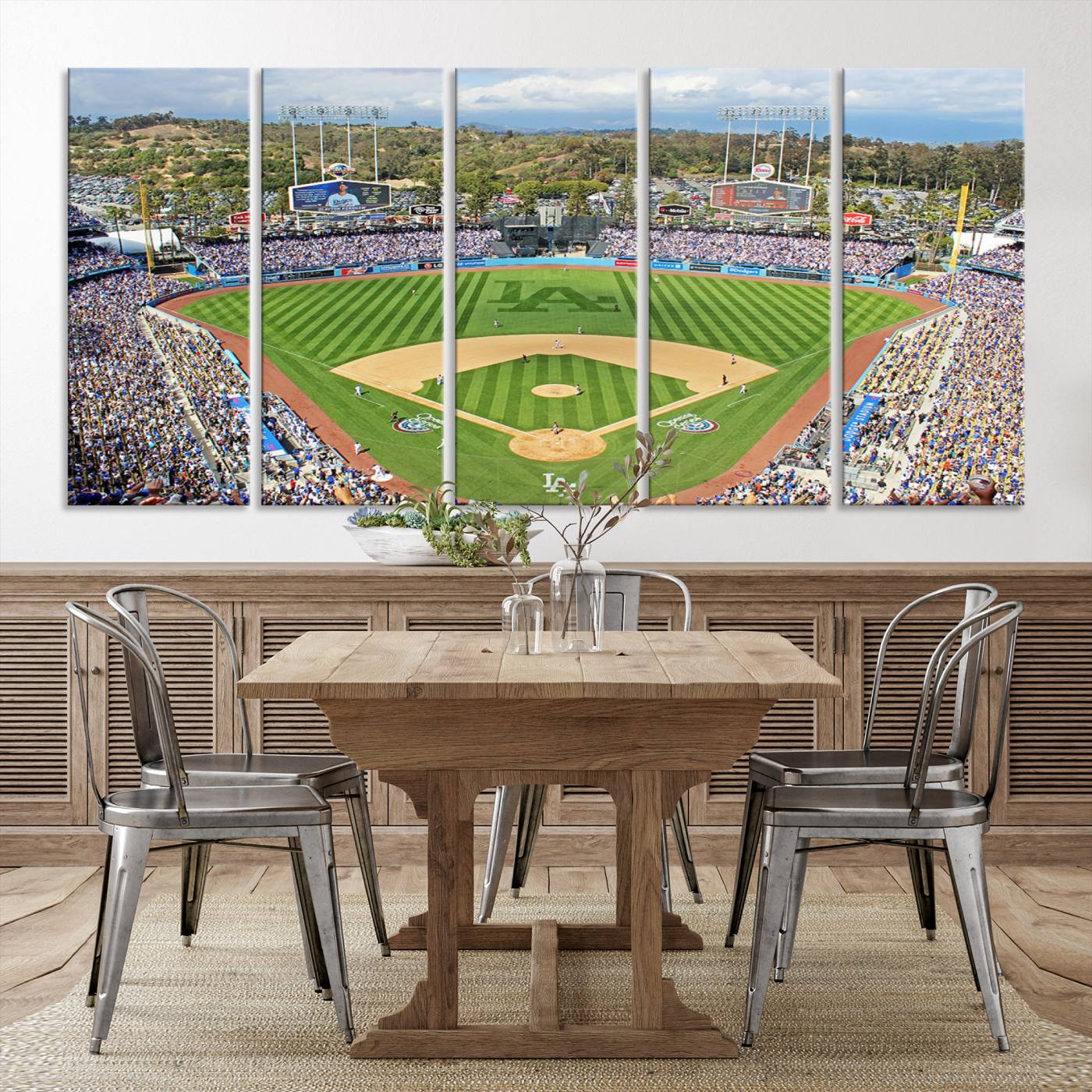 34760-MGV-CV-36X24-Citi Field Wall Art Print | 3-Panel New York Mets Baseball Stadium Canvas Print | Framed Sports Decor for Living Room, Man Cave, or Office