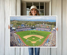 34760-MGV-CV-36X24-Citi Field Wall Art Print | 3-Panel New York Mets Baseball Stadium Canvas Print | Framed Sports Decor for Living Room, Man Cave, or Office