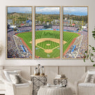 34760-MGV-CV-36X24-Citi Field Wall Art Print | 3-Panel New York Mets Baseball Stadium Canvas Print | Framed Sports Decor for Living Room, Man Cave, or Office